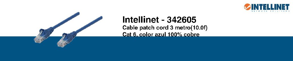 INTELLINET 342605 - Cable patch / CAT 6 / 3.0