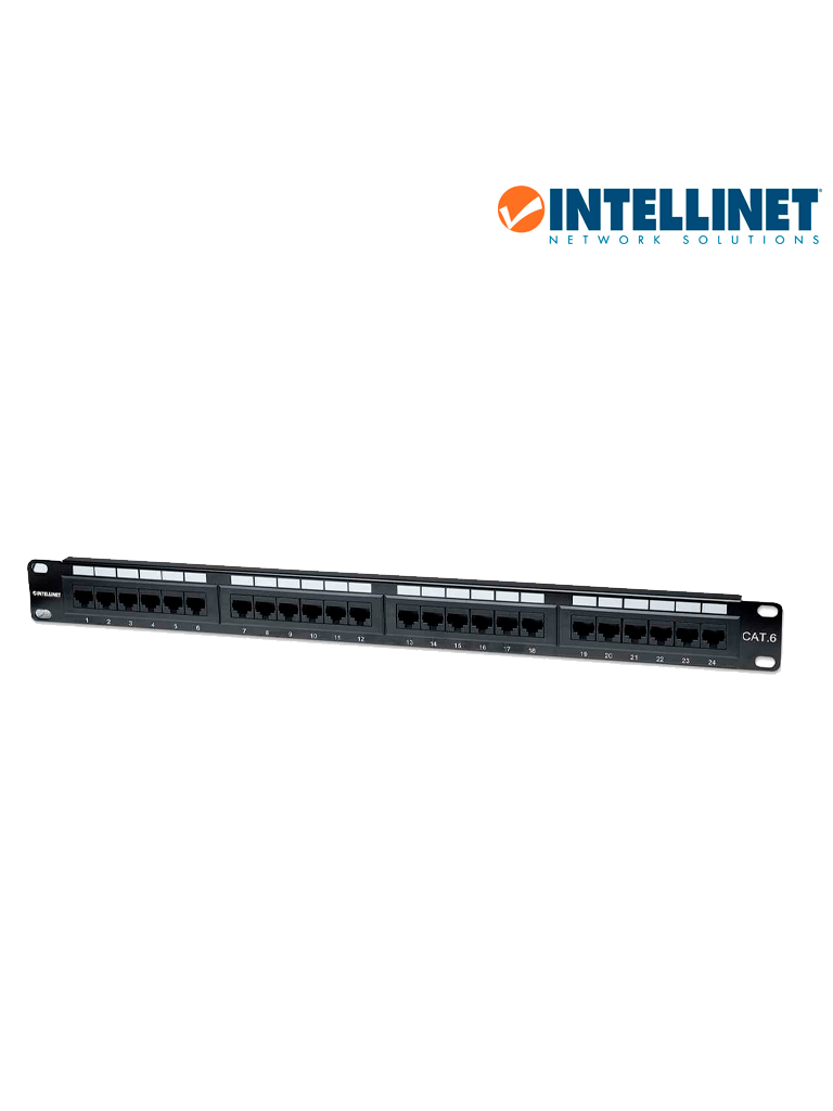 INTELLINET 520959 - Panel de Parcheo Cat6 24 puertos, UTP,