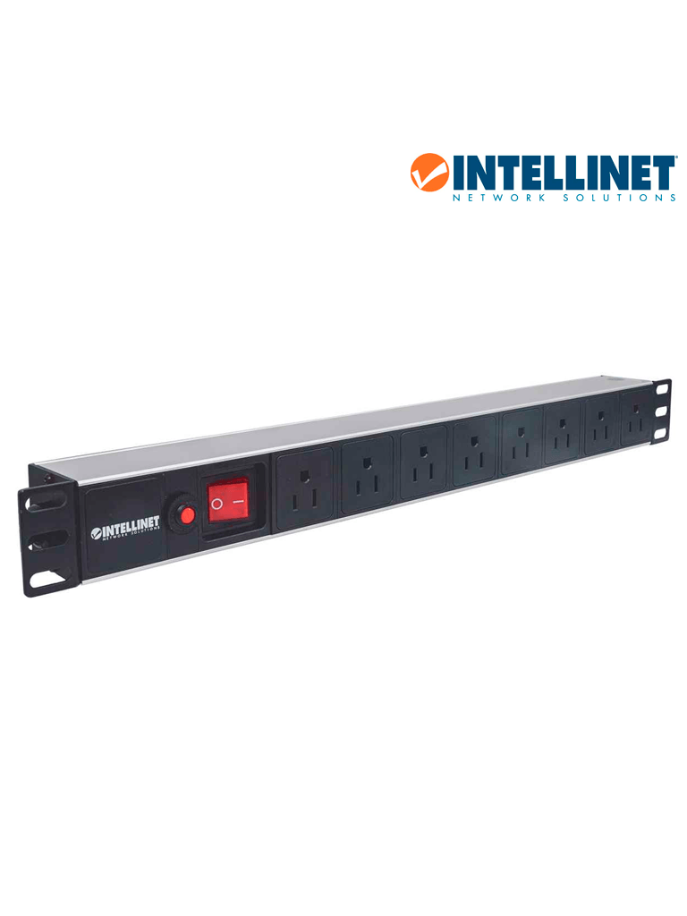 INTELLINET 713993- Barra PDU / 8 cont. Gab/Rack 19"/ 1U/