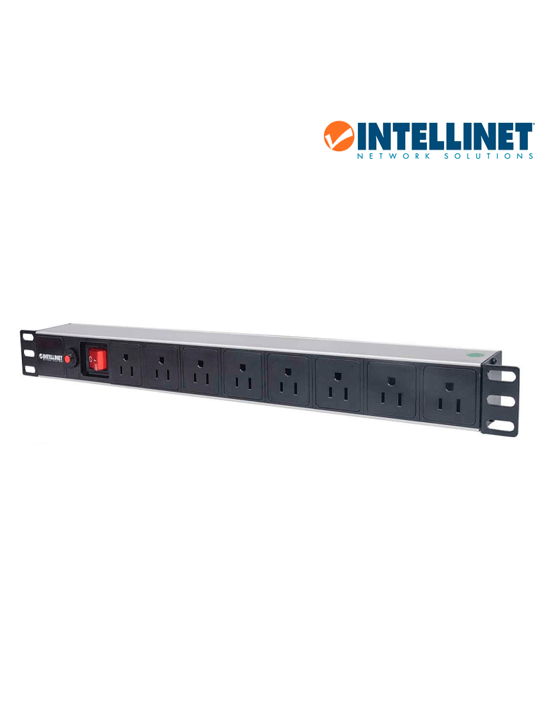 INTELLINET 713993- Barra PDU / 8 cont. Gab/Rack 19"/ 1U/