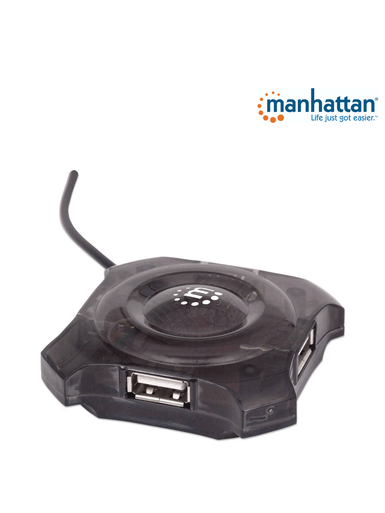 MANHATTAN 162272 - Mini USB de 4 Puertos que Proveen