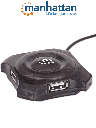 MANHATTAN 162272 - Mini USB de 4 Puertos que Proveen