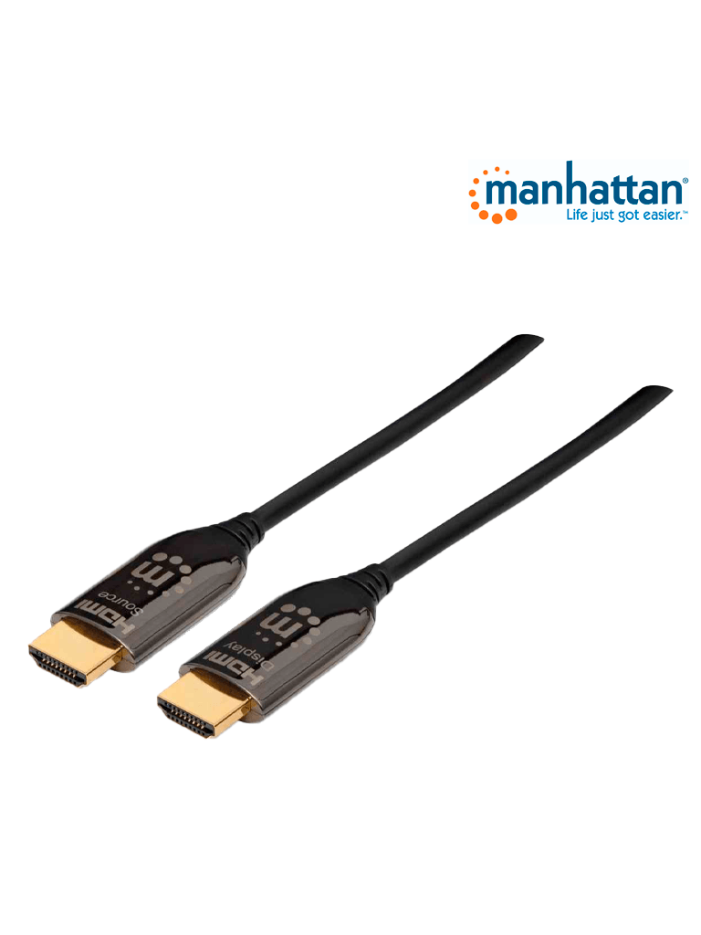 MANHATTAN 355445 - Cable HDMI Optico Activo Plenum de 50