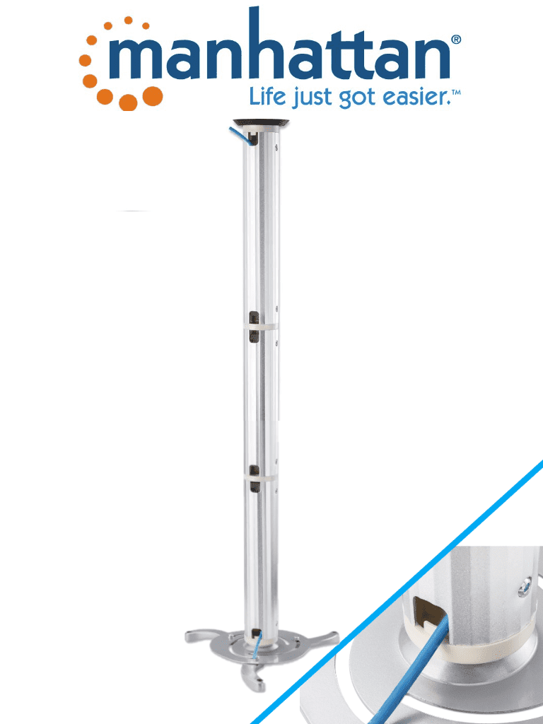 MANHATTAN 424820 - Soporte de Techo para Proyector/ 10 Kg