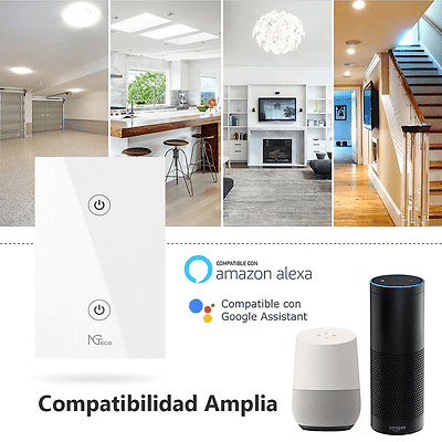 NGTECO NGS102 - Apagador Inteligente WiFi 2 Botones Touch /