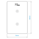 NGTECO NGS102 - Apagador Inteligente WiFi 2 Botones Touch /