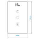 NGTECO NGS103 - Apagador Inteligente WiFi 3 Botones Touch /