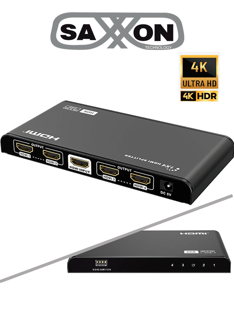 SAXXON LKV314HDR-V2.0 - Divisor HDMI 4K de 1 Entrada y