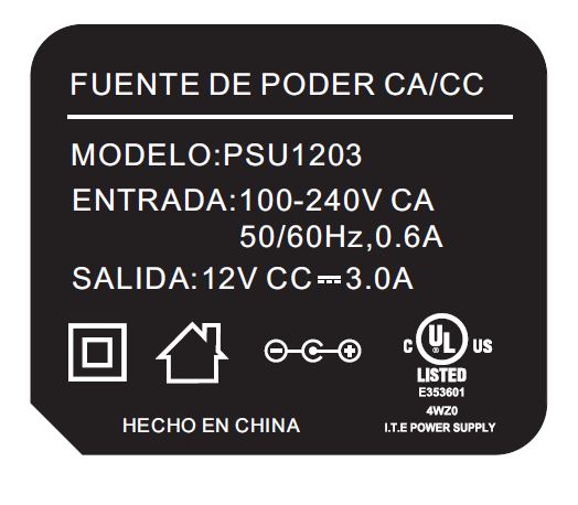 SAXXON PSU1203E - Fuente de Poder Regulada de 12 Vcc