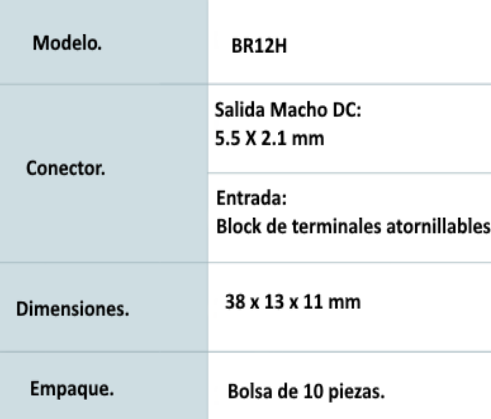 SAXXON PSUBR12H - Bolsa de 10 Conectores Macho Para Alimentación