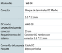 SAXXON PSUWB04 - Bolsa de 10 Conectores Macho para Alimentación
