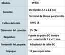 SAXXON PSUWB05 - Bolsa de 10 Conectores Hembra para Fuente