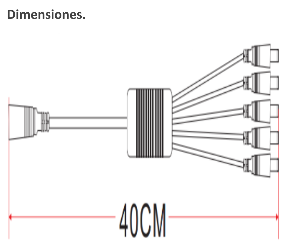 SAXXON PSUWB08 - Divisor de Energía para 5 Camaras/ 1