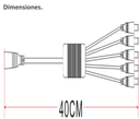 SAXXON PSUWB08 - Divisor de Energía para 5 Camaras/ 1