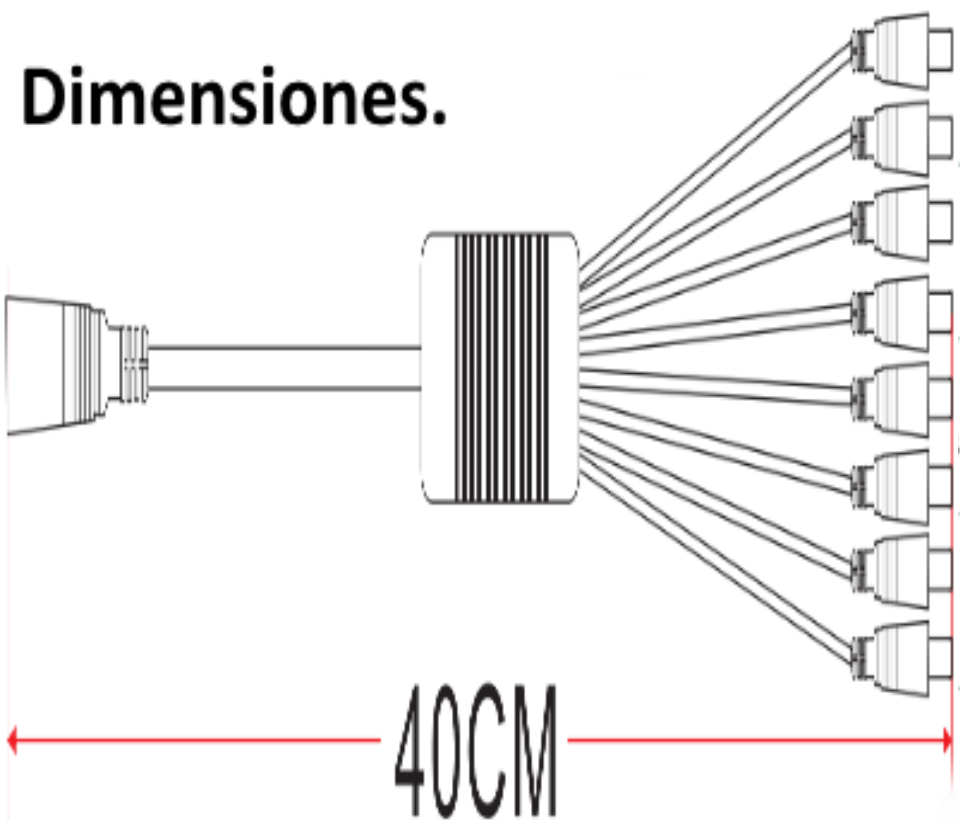 SAXXON PSUWB10 - Divisor de Energía para 8 Camaras/ 1