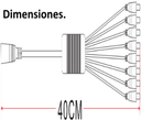 SAXXON PSUWB10 - Divisor de Energía para 8 Camaras/ 1