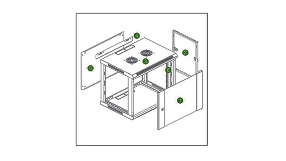 SAXXON SA640601 - Gabinete de pared / 6 UR /