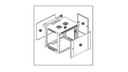 SAXXON SA640601 - Gabinete de pared / 6 UR /