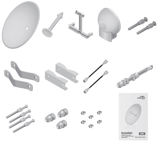 UBIQUITI ROCKETDISH RD-5G34 - Antena Direccional para Radio Conectorizado /