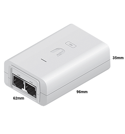 UBIQUITI U-POE-af - Inyector PoE Gigabit para equipos Ubiquiti /