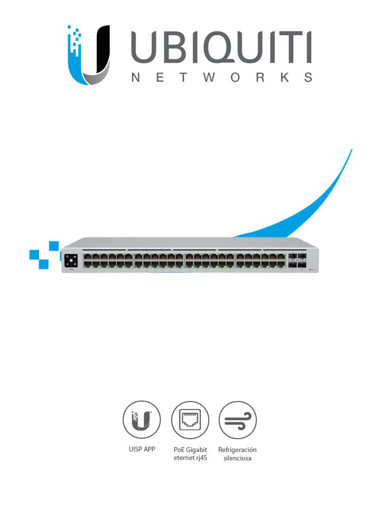 UBIQUITI USW-48 UniFi Switch, Capa 2 de 48 puertos 10/100/1000