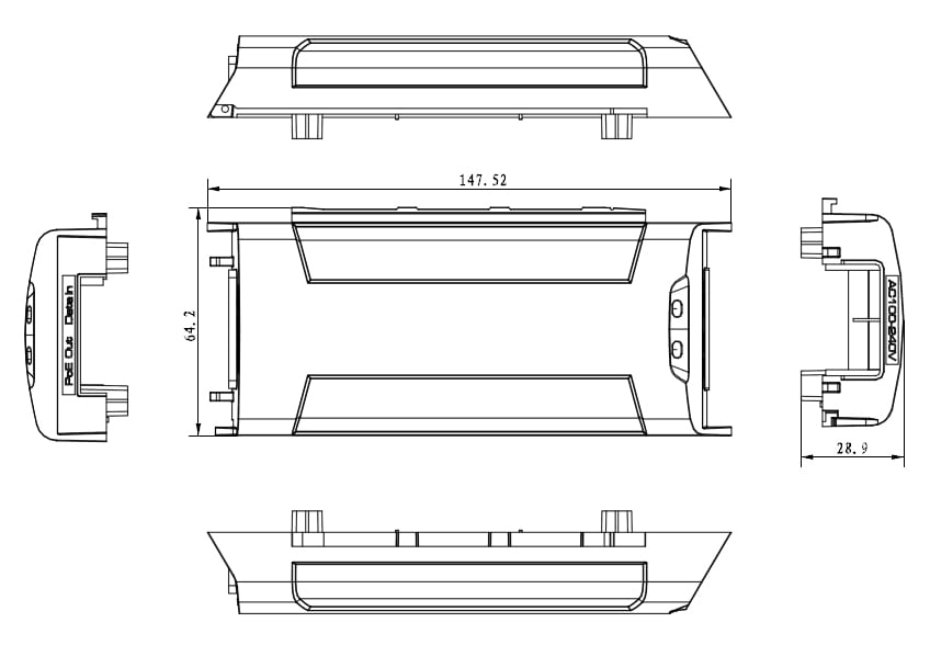 UTEPO UTP7201GEPSE60 - Inyector  PoE 60W ideal para PTZ
