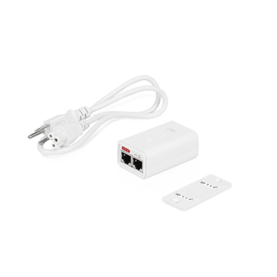 Ubiquiti POE-24-7W-G-WH - Inyector PoE Gigabit/ 24V DC/ 0.3A/ Protección