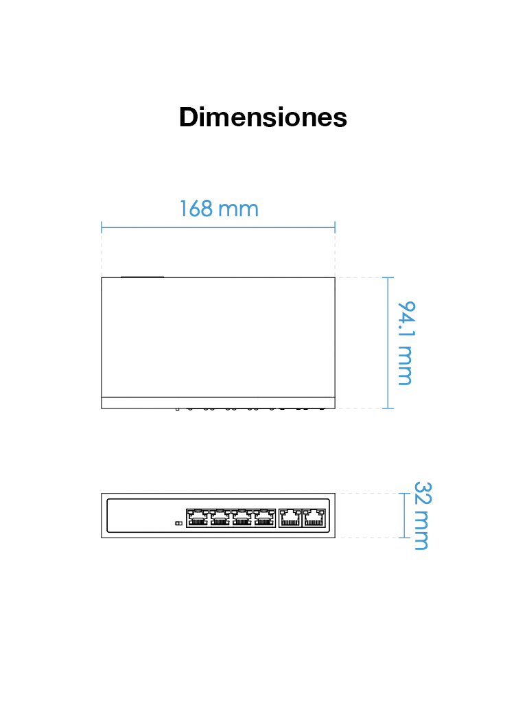 VIVOTEK AW-FET-060C-065 - Switch PoE no administrable / 4 puertos