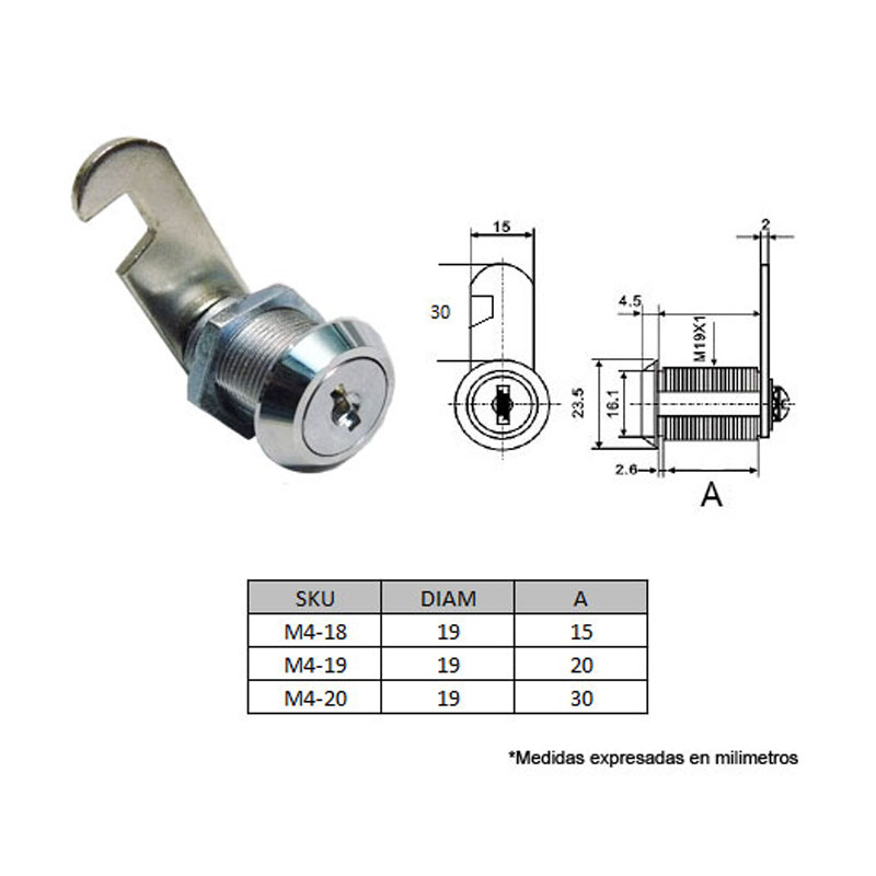 WEJOIN WJBLK01 - Llave y cerradura para barrera vehicular WEJOIN