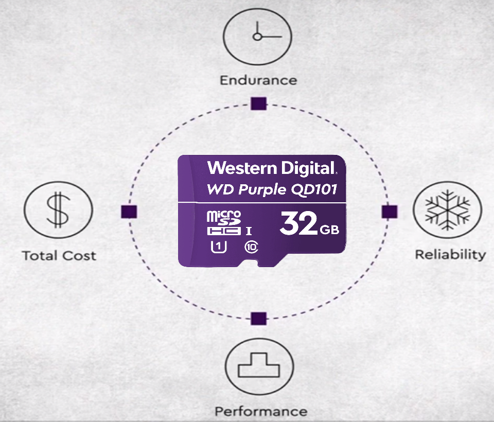 WESTERN WDD032G1P0C- Memoria de 32GB Micro SDHC/ Linea Purple/ Clase