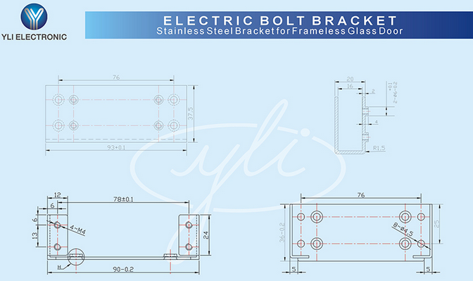 YLI BBK600 - Soporte especial para cerraduras de perno modelo