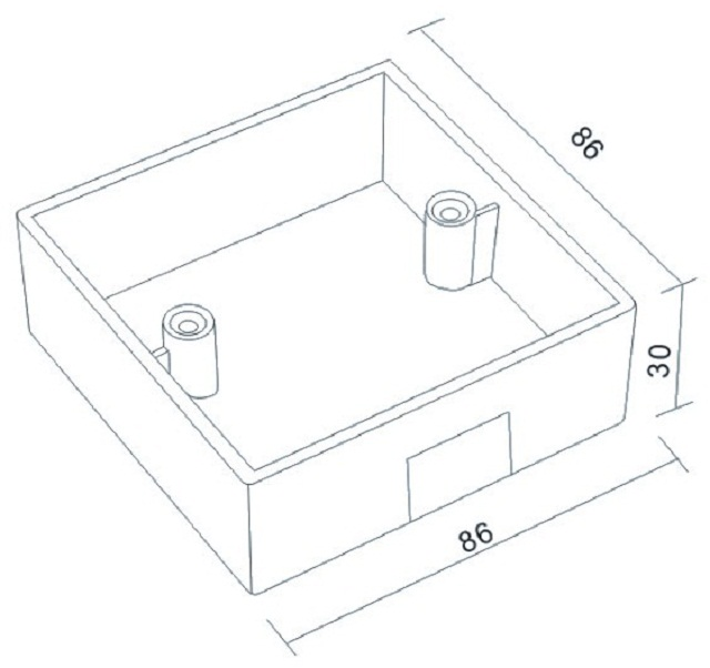 YLI MBB800BP - Caja para instalación de botón liberador de