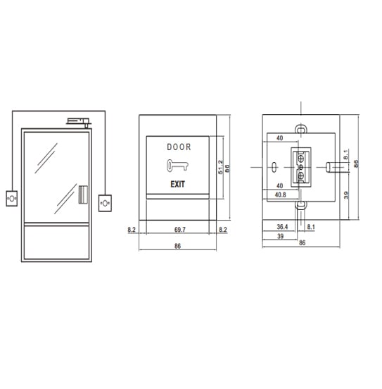 YLI PBK812PAK - Paquete de boton de plastico para apertura