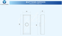 YLI PBK815 - Boton liberador de puerta de aluminio con