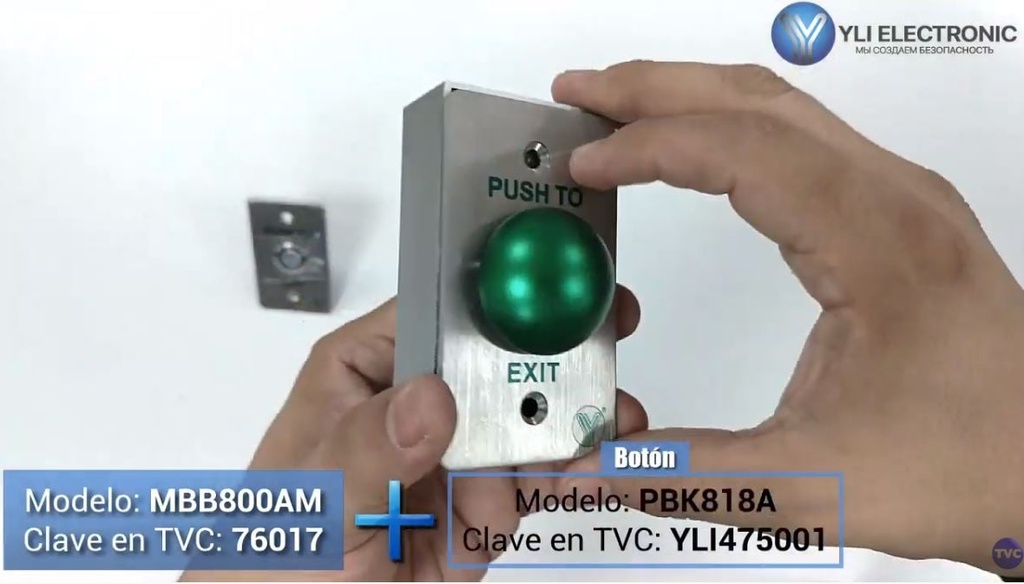 YLI PBK818A - Botón de salida en acero inoxidable salidas