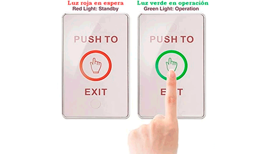 YLI TSK830A - Botón liberador touch con iluminación LED interiores