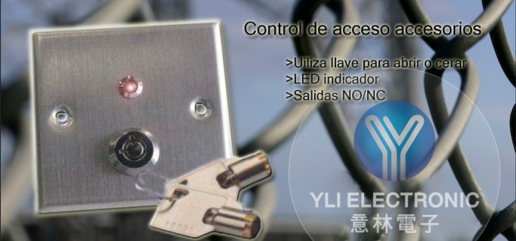 YLI YKS850LS - Botón liberador con llave / Luz 