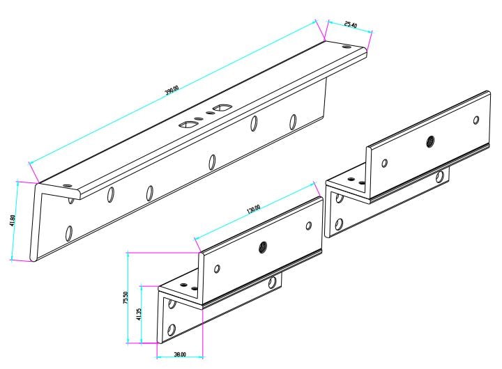 YLI YM180NDLEDPACK - Paquete de Cerradura Magnética doble con Led