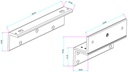 YLI YM280NLEDPAK - Paquete de Cerradura Magnética YM280N con Led