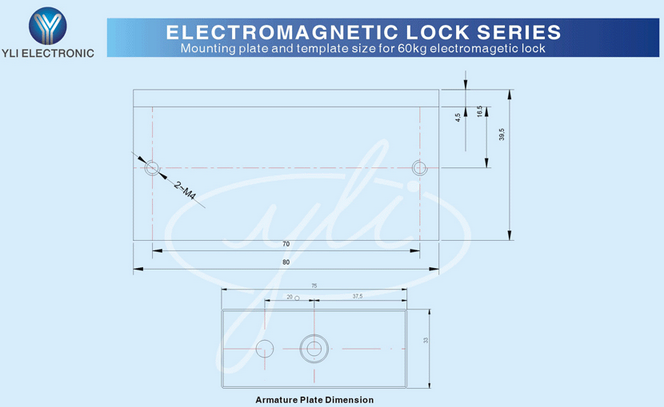 YLI YM60 - Cerradura Magnética para Control de Acceso /
