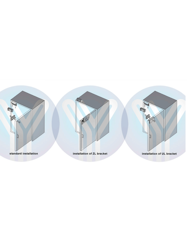 YLI YM60ZPACK Paquete de Cerradura Magnética YM60 60Kg (120LB) incluye
