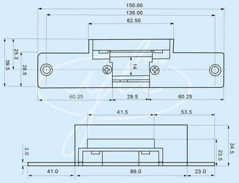 YLI YS130NO - Cerradura Eléctrica para Control de Acceso /