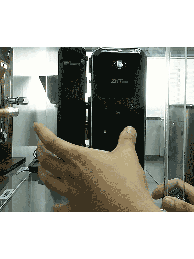 ZK GL300 - Cerradura biometrica para puertas de vidrio /