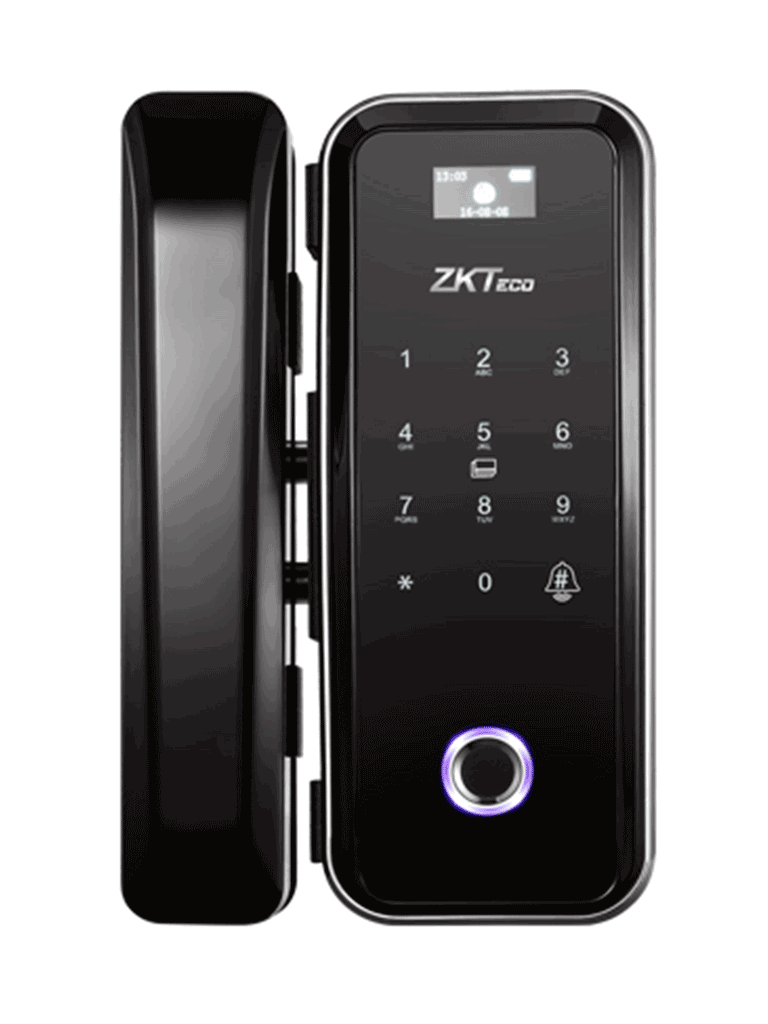 ZK GL300 - Cerradura biometrica para puertas de vidrio /