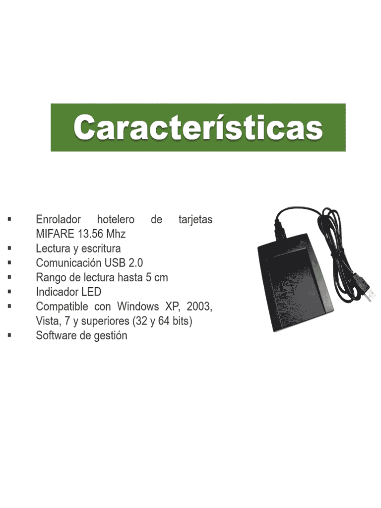ZKTECO CR60W - Enrolador de Tarjetas Mifare Cardissuer / Conectividad