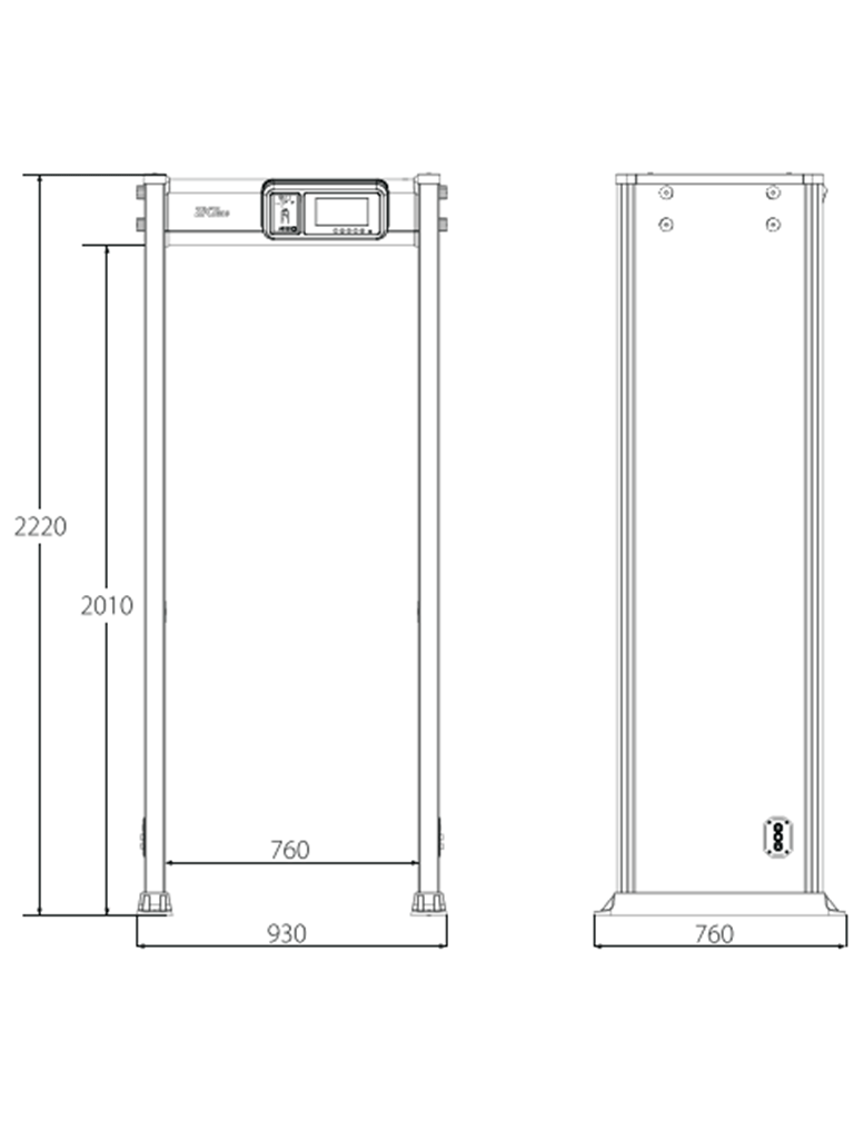 ZKTECO D4330 - Arco Detector de Metales / 33 Zonas