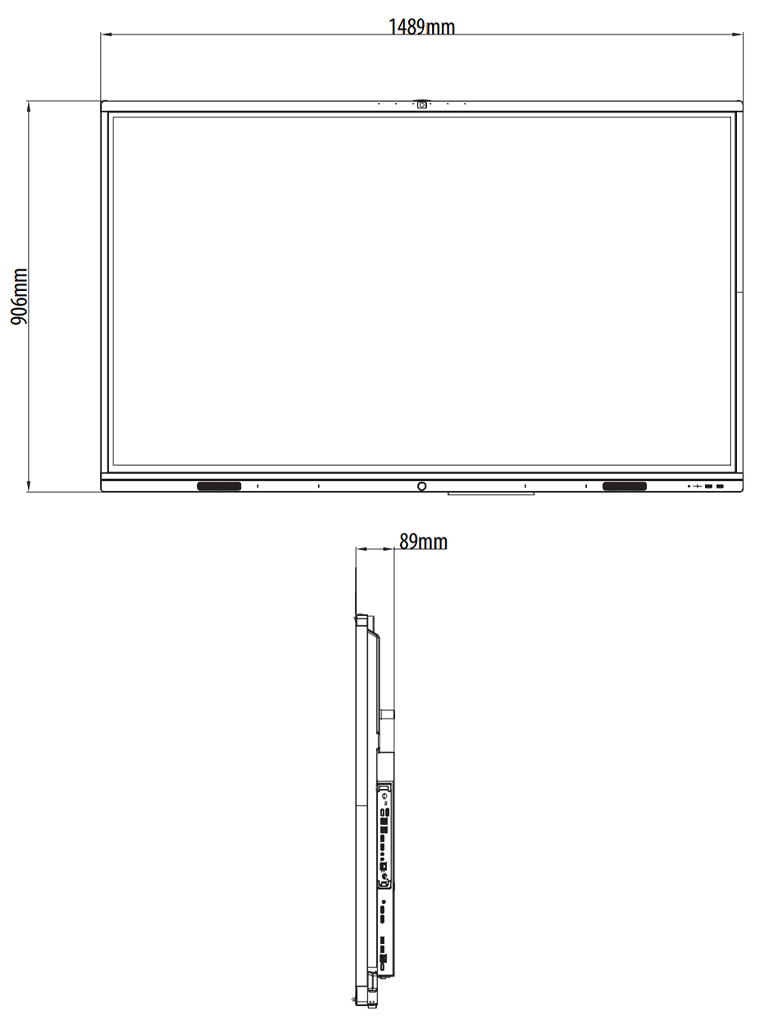 ZKTECO IWB65B - Pantalla Digital Interactiva / 65 pulgadas /