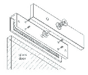 ZKTECO LMB120U - Soporte en U para montaje en puerta