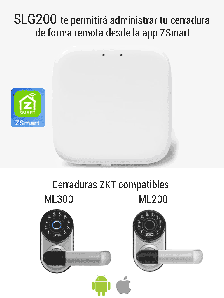 ZKTECO SLG200 - Módulo GATEWAY para cerraduras ML200 y ML300