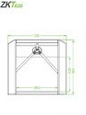 ZKTECO TS200 - Torniquete Bidireccional / Acero SUS304 / Desbloqueo